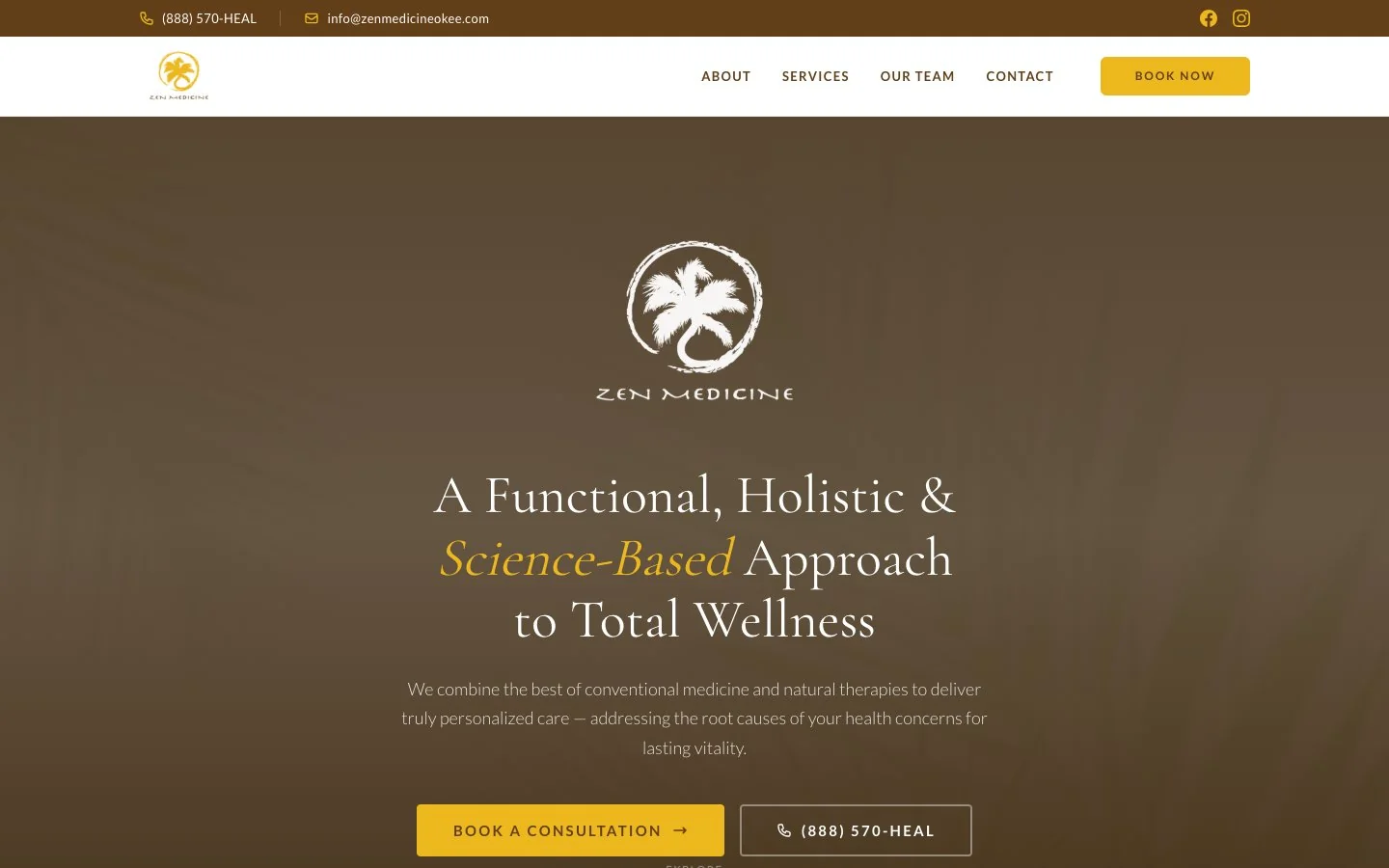 Zen Medicine Okeechobee website hero