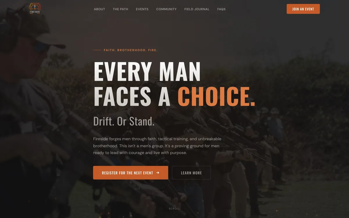 Fireside 610 website, built by Lyfework