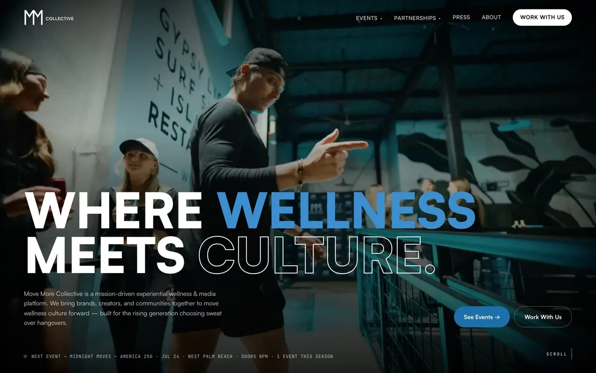 MoveMore Collective website, built by Lyfework